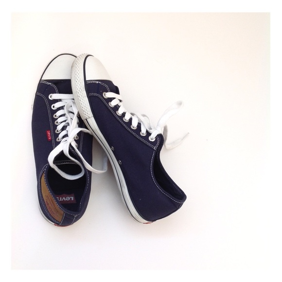 Levi's Stan Buck Men's Sneakers Navy White Tennis - Picture 2 of 8